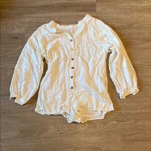 Women’s White button-up romper